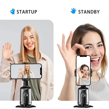 Smartphone Video Vlog Stabilizer: AI-Powered 360° Auto Face Tracking Gimbal