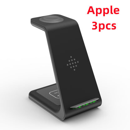 3-in-1 Wireless Fast Charging Station: Streamlined Charger Stand and Phone Holder