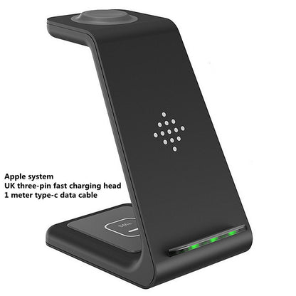 3-in-1 Wireless Fast Charging Station: Streamlined Charger Stand and Phone Holder