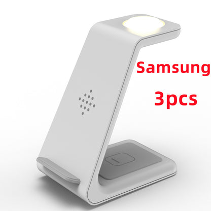 3-in-1 Wireless Fast Charging Station: Streamlined Charger Stand and Phone Holder