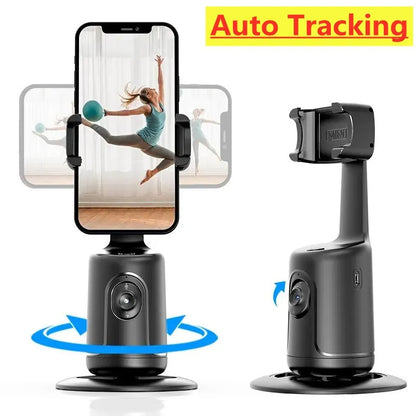 Smartphone Video Vlog Stabilizer: AI-Powered 360° Auto Face Tracking Gimbal