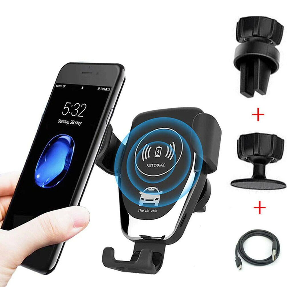 10W QI Wireless Fast Car Charger Mount: Automatic Clamping Stand